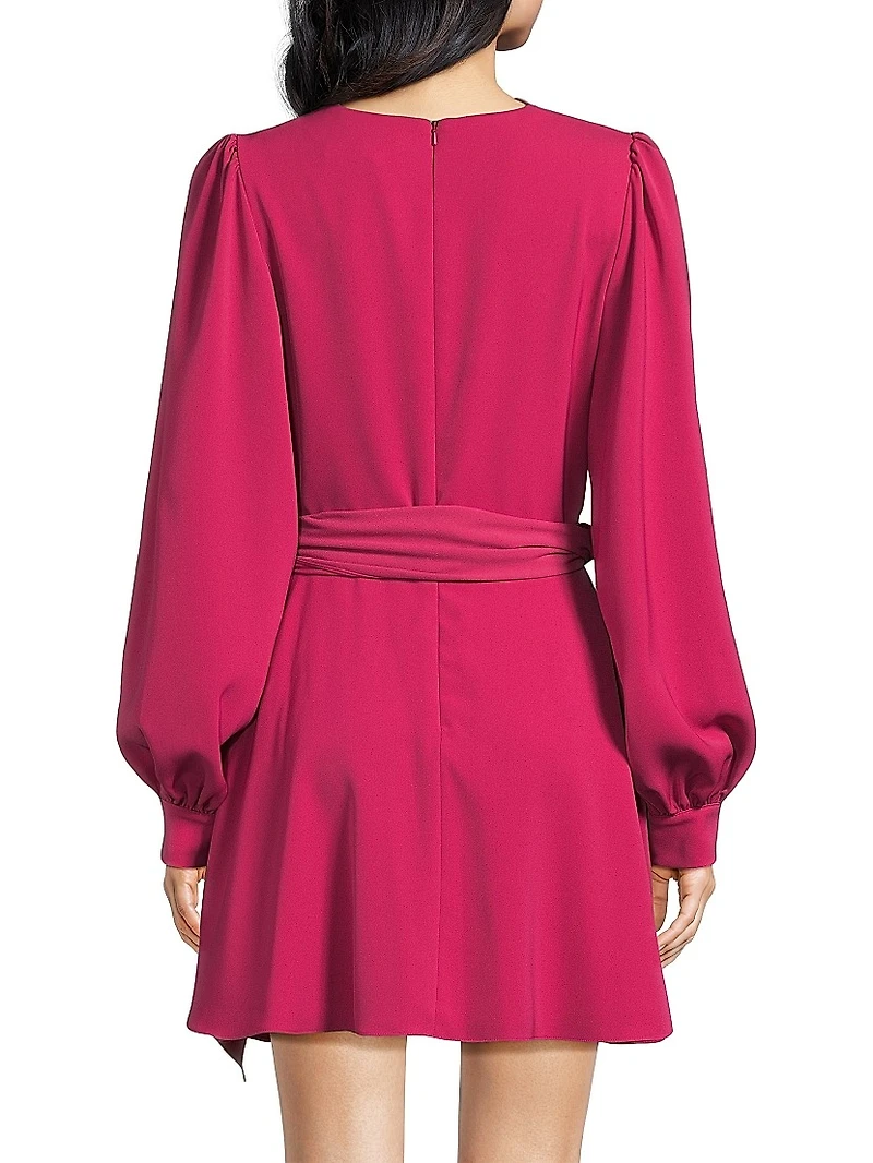 Russel Draped Tie-Waist Minidress