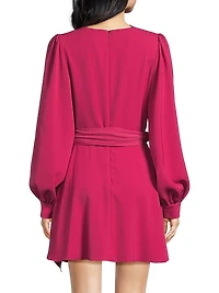 Russel Draped Tie-Waist Minidress