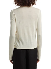 Embroidered Floral Cashmere-Silk Cardigan