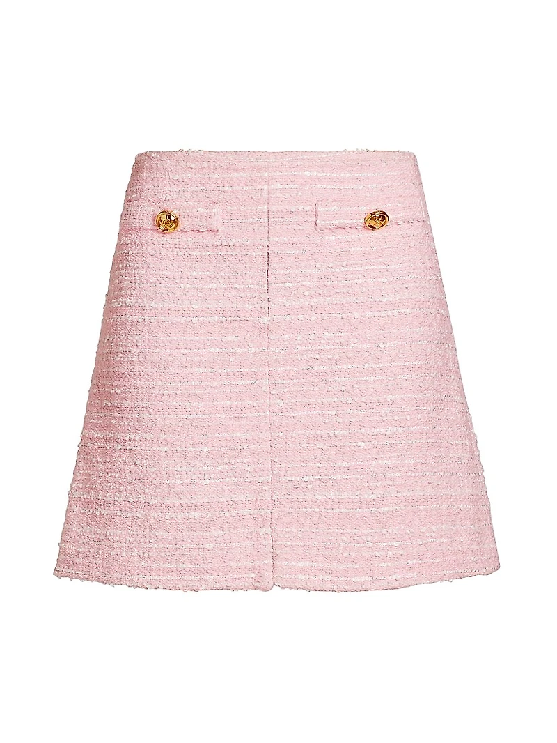 Bouclé A-Line Miniskirt