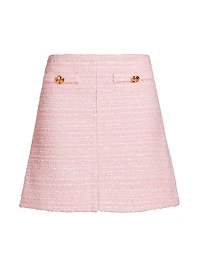 Bouclé A-Line Miniskirt