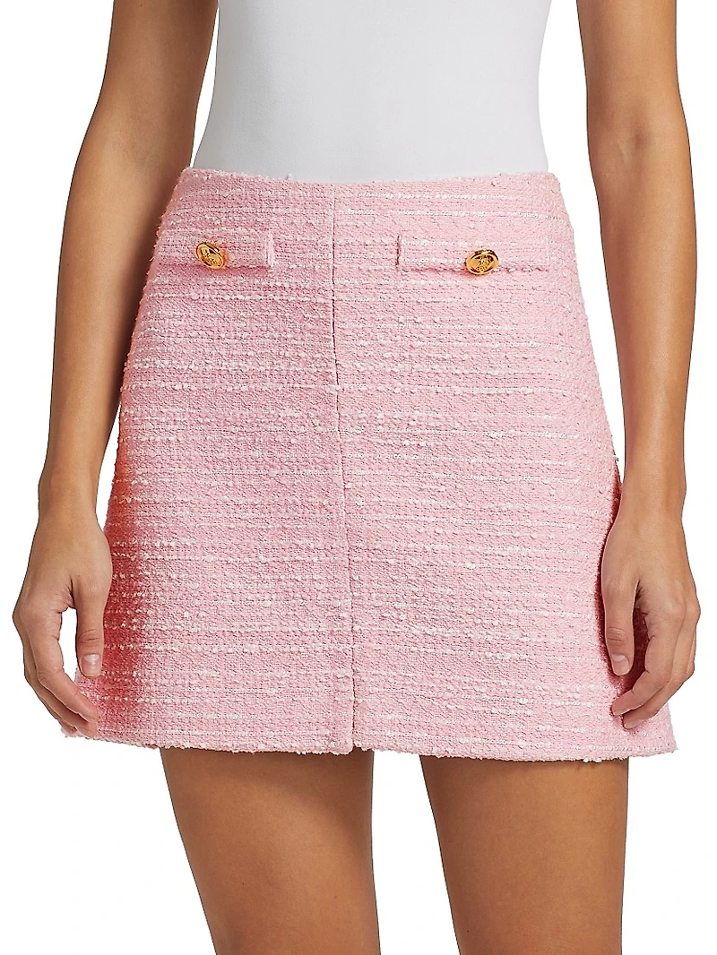 Bouclé A-Line Miniskirt