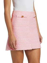 Bouclé A-Line Miniskirt