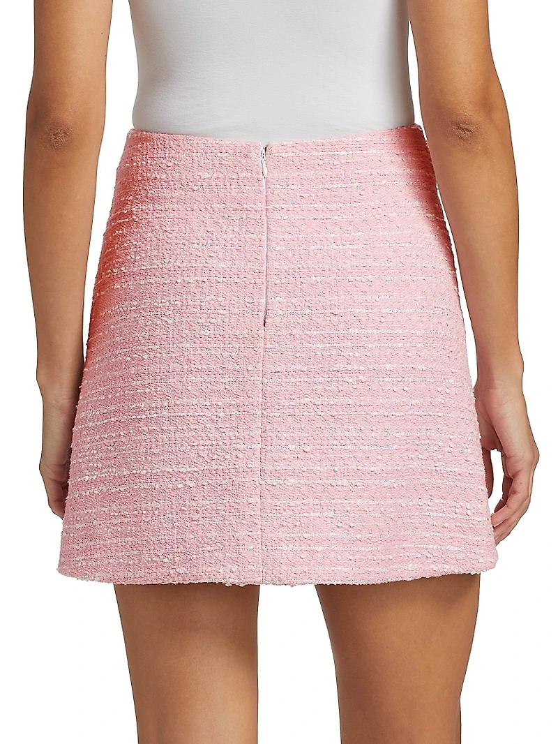 Bouclé A-Line Miniskirt