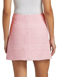 Bouclé A-Line Miniskirt