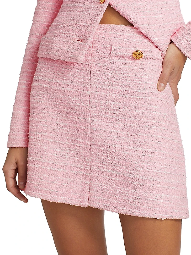 Bouclé A-Line Miniskirt
