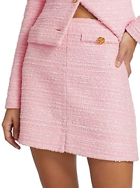 Bouclé A-Line Miniskirt