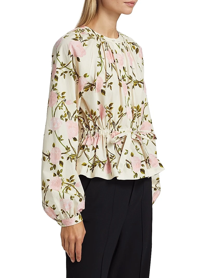Floral Cotton Poplin Blouse
