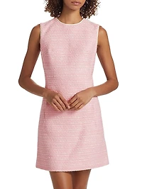 Bouclé Shift Minidress