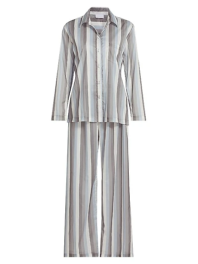 Striped Cotton Long-Sleeve Pajamas