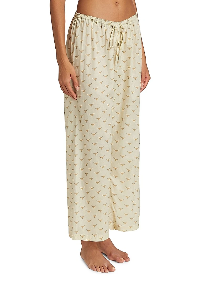 Long Horn Cotton Pajamas