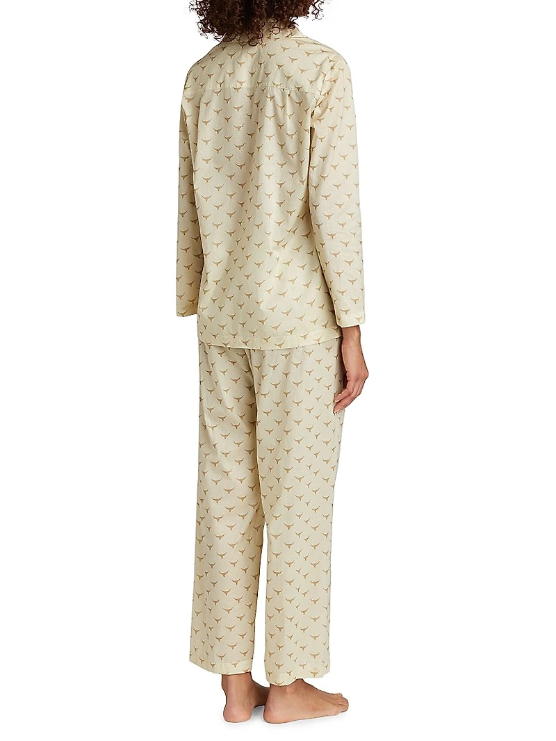 Long Horn Cotton Pajamas