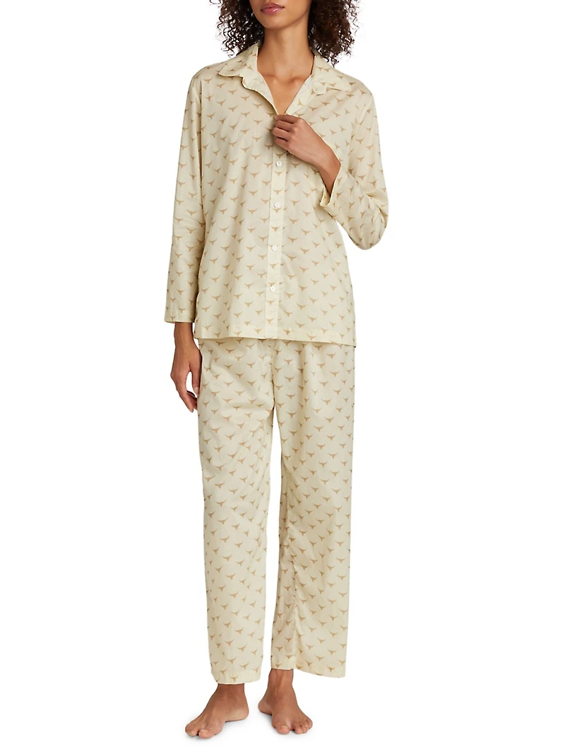 Long Horn Cotton Pajamas