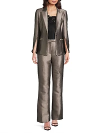 Metallic Jacquard Trousers