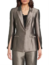 Metallic Jacquard Blazer