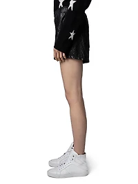 Crinkled Leather Pax Shorts