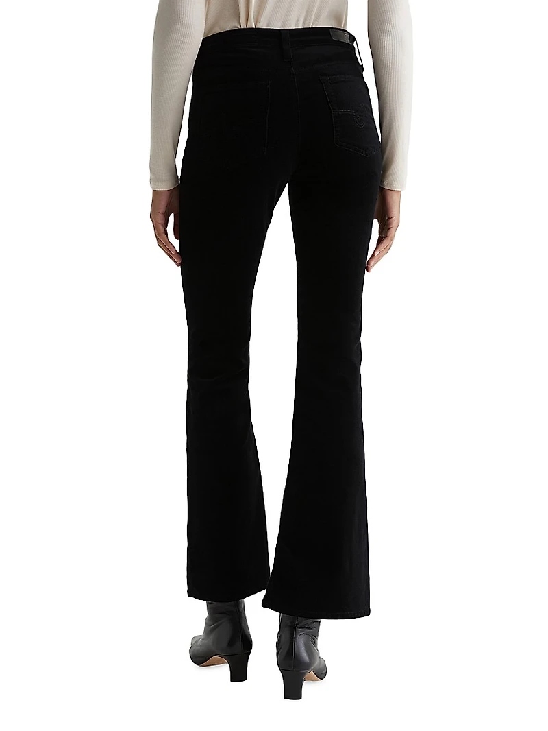 Farrah Velvet High-Rise Flared Jeans