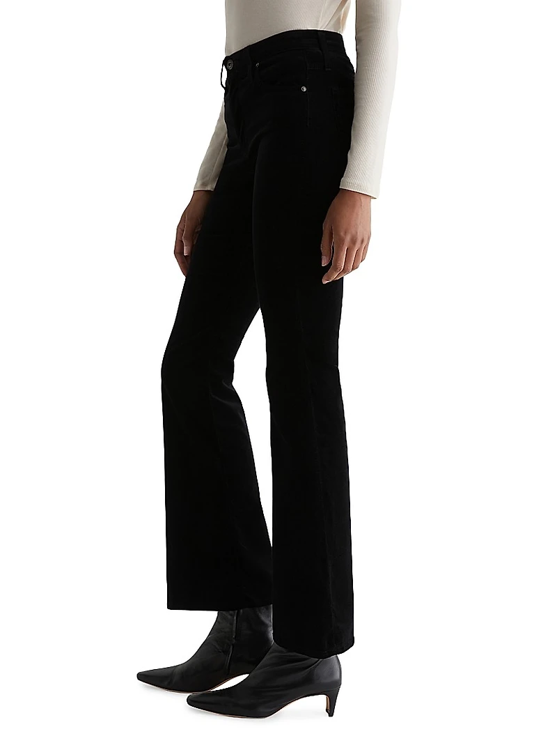 Farrah Velvet High-Rise Flared Jeans