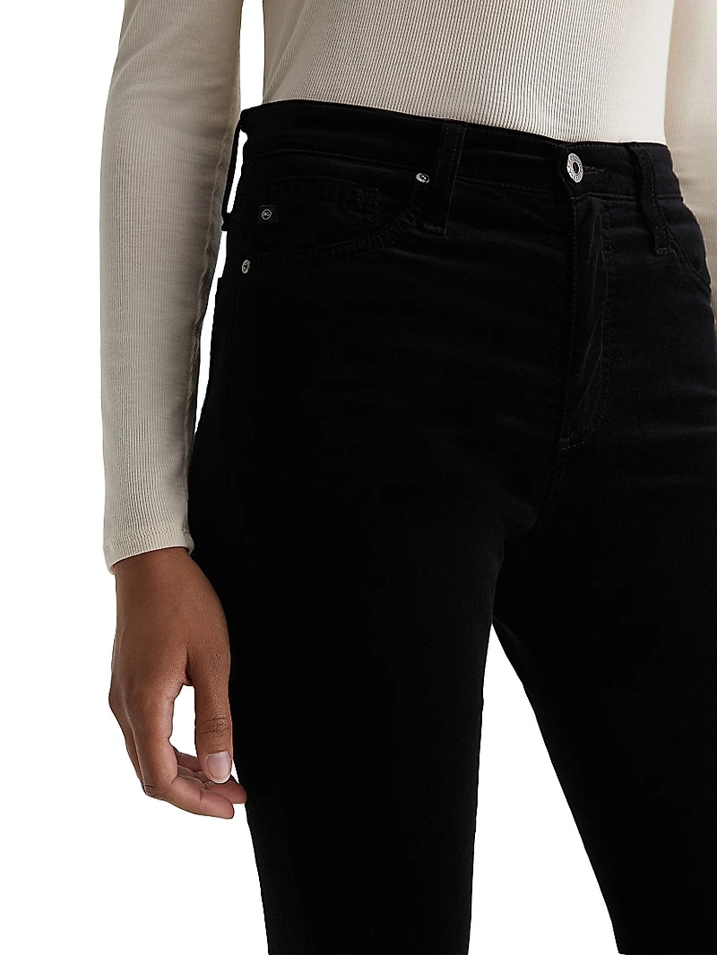 Farrah Velvet High-Rise Flared Jeans