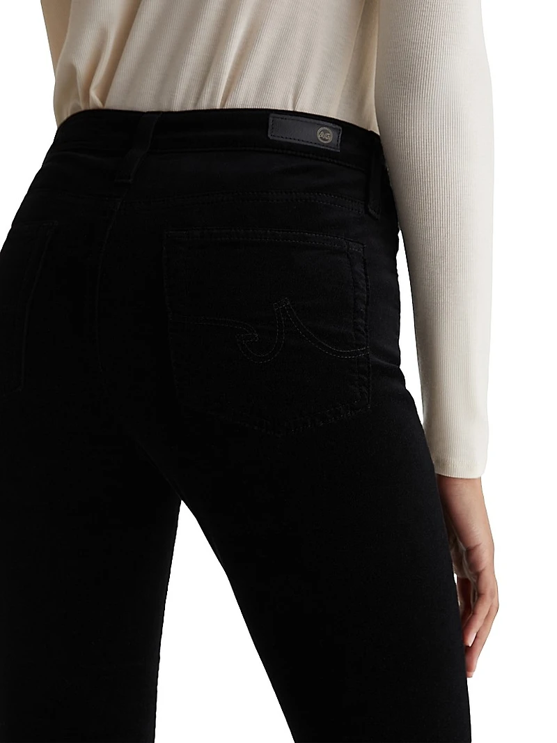 Farrah Velvet High-Rise Flared Jeans