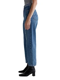 Rian Studded High-Rise Straight-Leg Jeans