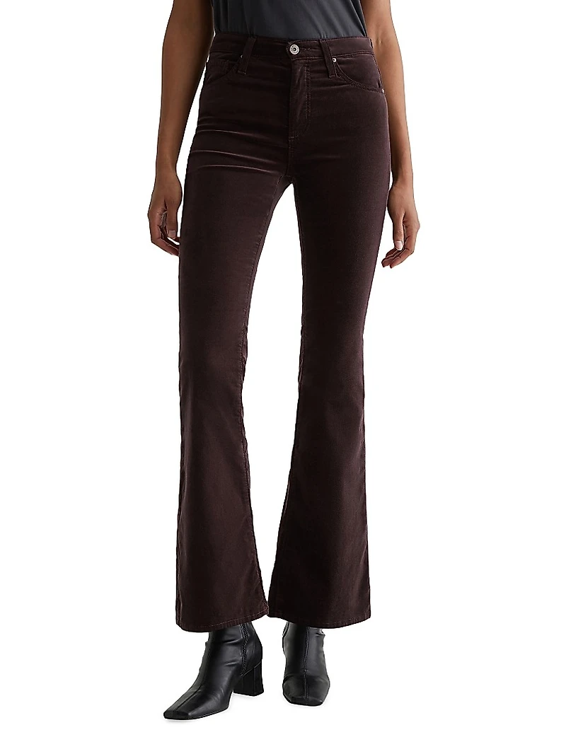 Farrah Velvet High-Rise Flare Jeans
