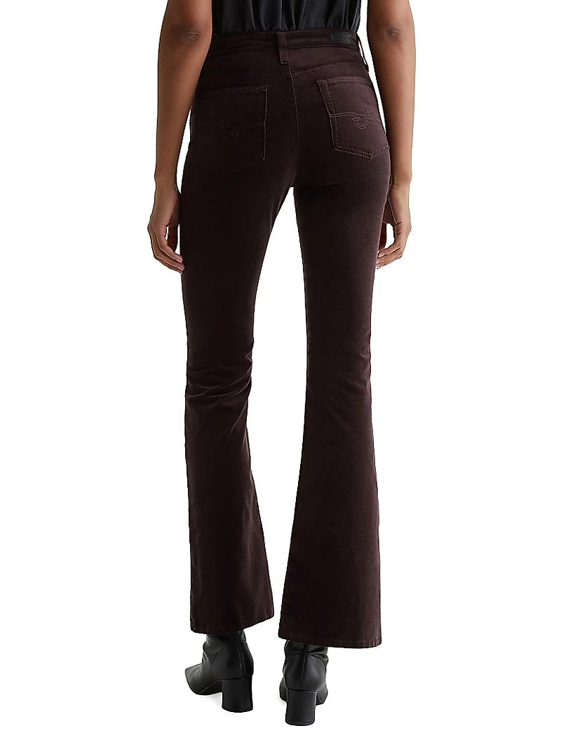 Farrah Velvet High-Rise Flare Jeans