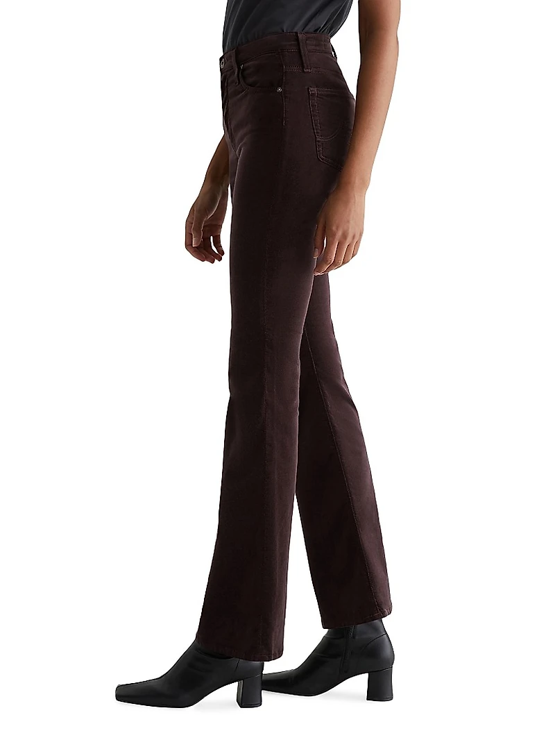 Farrah Velvet High-Rise Flare Jeans