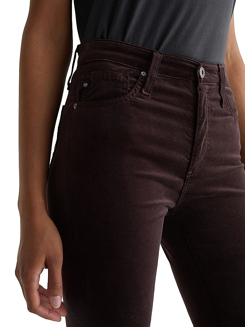 Farrah Velvet High-Rise Flare Jeans