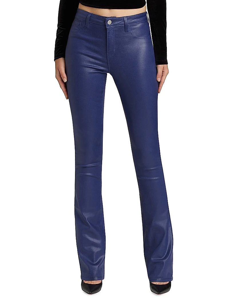 Selma Coated Denim Bootcut Jeans