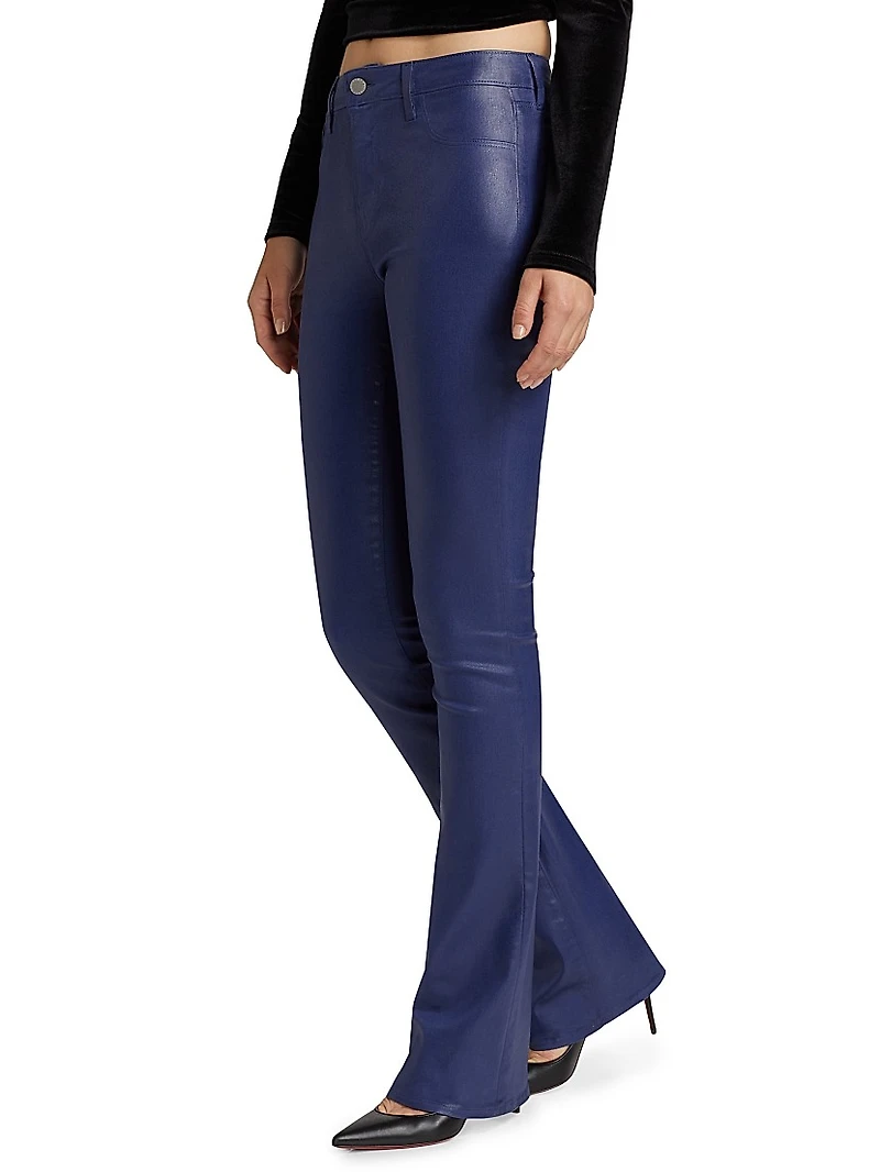 Selma Coated Denim Bootcut Jeans