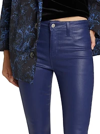 Selma Coated Denim Bootcut Jeans