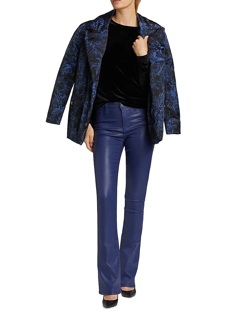 Selma Coated Denim Bootcut Jeans