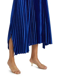 Mave Mixed-Media Fit & Flare Sweaterdress