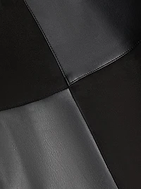 Lucy Patchwork Faux Leather & Suede Midi-Skirt