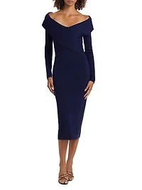 Rowan Wool Off-The-Shoulder Sweaterdress