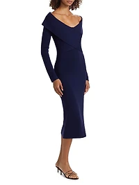 Rowan Wool Off-The-Shoulder Sweaterdress