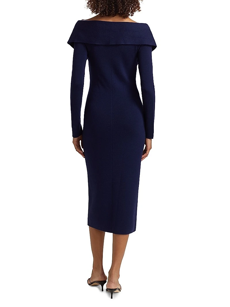 Rowan Wool Off-The-Shoulder Sweaterdress