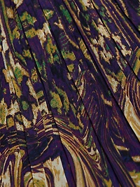 Abbey Pleated Abstract Chiffon Blouse