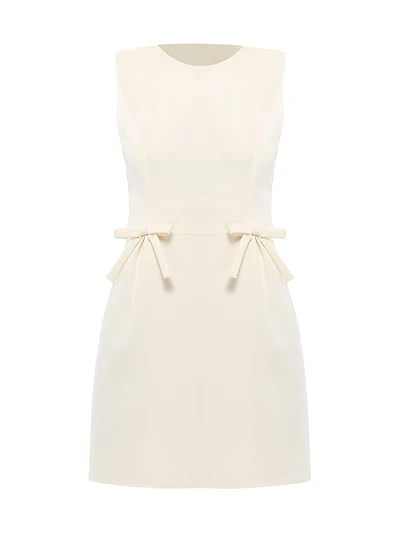 London Crepe Bow Sleeveless Minidress