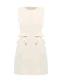 London Crepe Bow Sleeveless Minidress