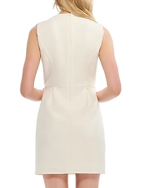 London Crepe Bow Sleeveless Minidress