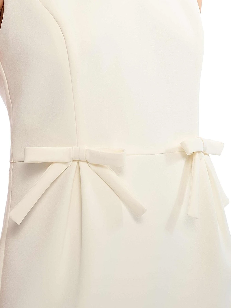 London Crepe Bow Sleeveless Minidress