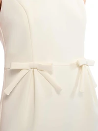 London Crepe Bow Sleeveless Minidress