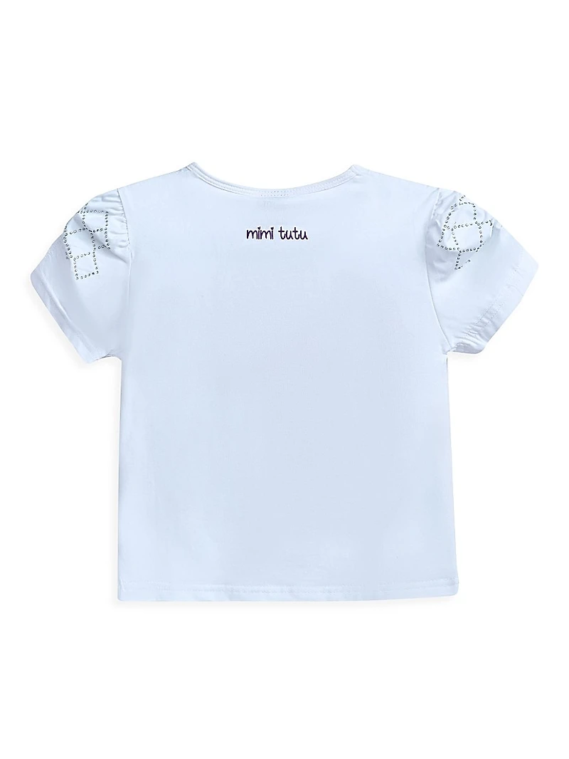 Little Girl's & Flora Flowers Skirt Outfit