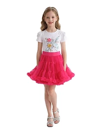 Little Girl's & Flora Flowers Skirt Outfit