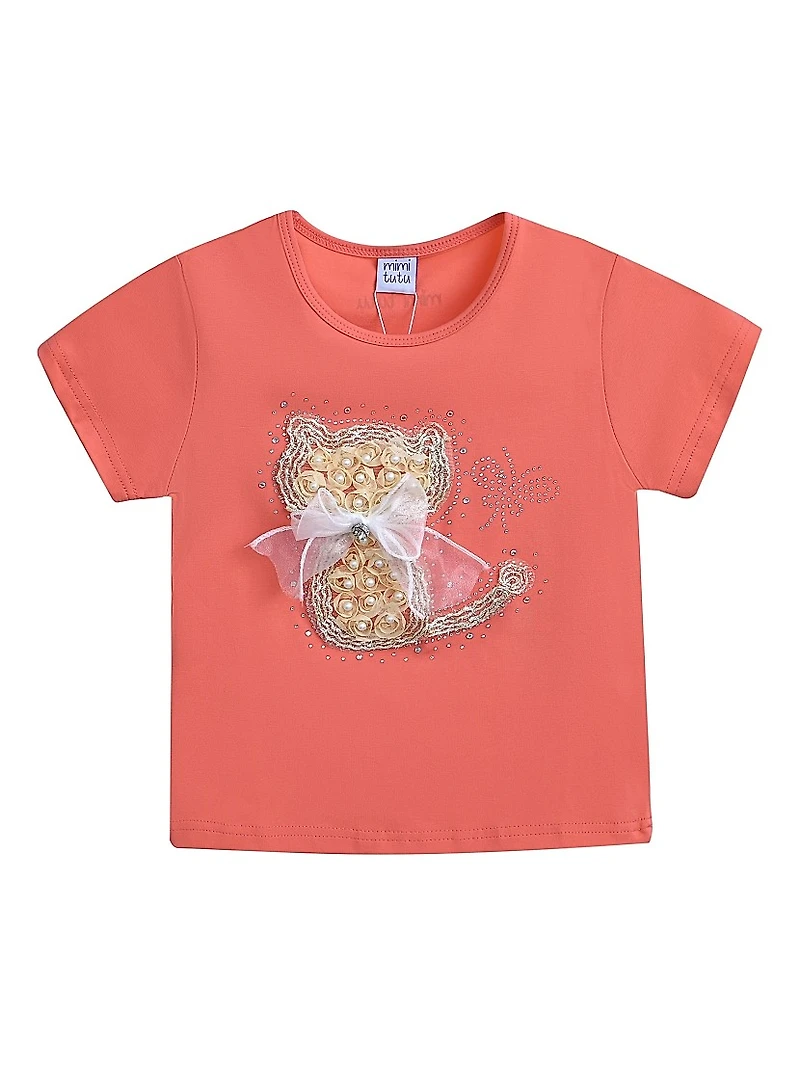 Little Girl's & Leslie Cat Skirt Outfit