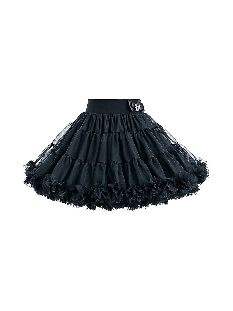 Little Girl's & Leslie Cat Skirt Outfit