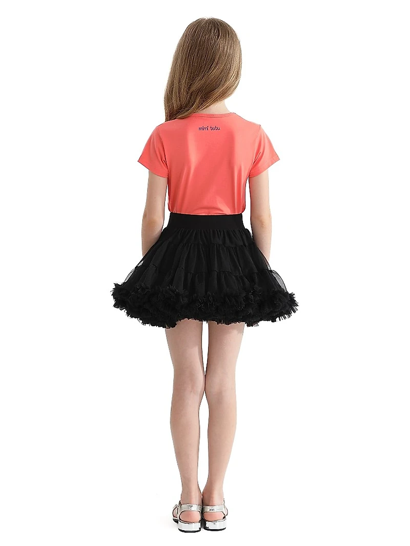 Little Girl's & Leslie Cat Skirt Outfit