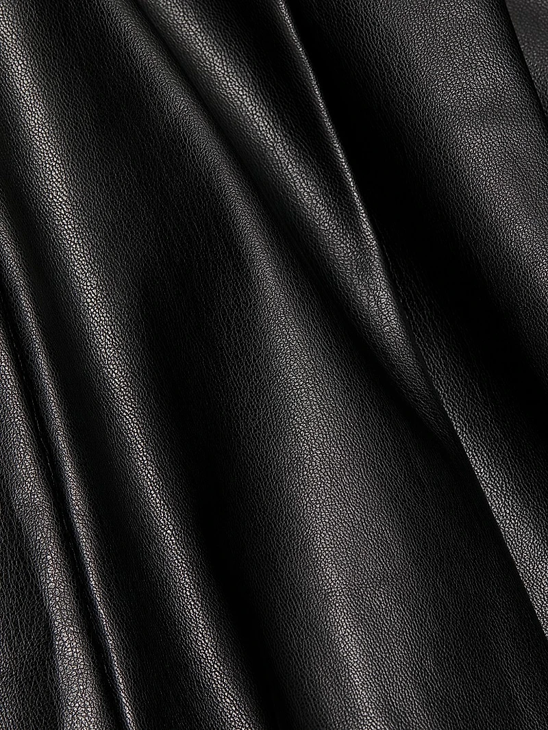 Jolene Eyelet Embroidered Faux Leather Skirt